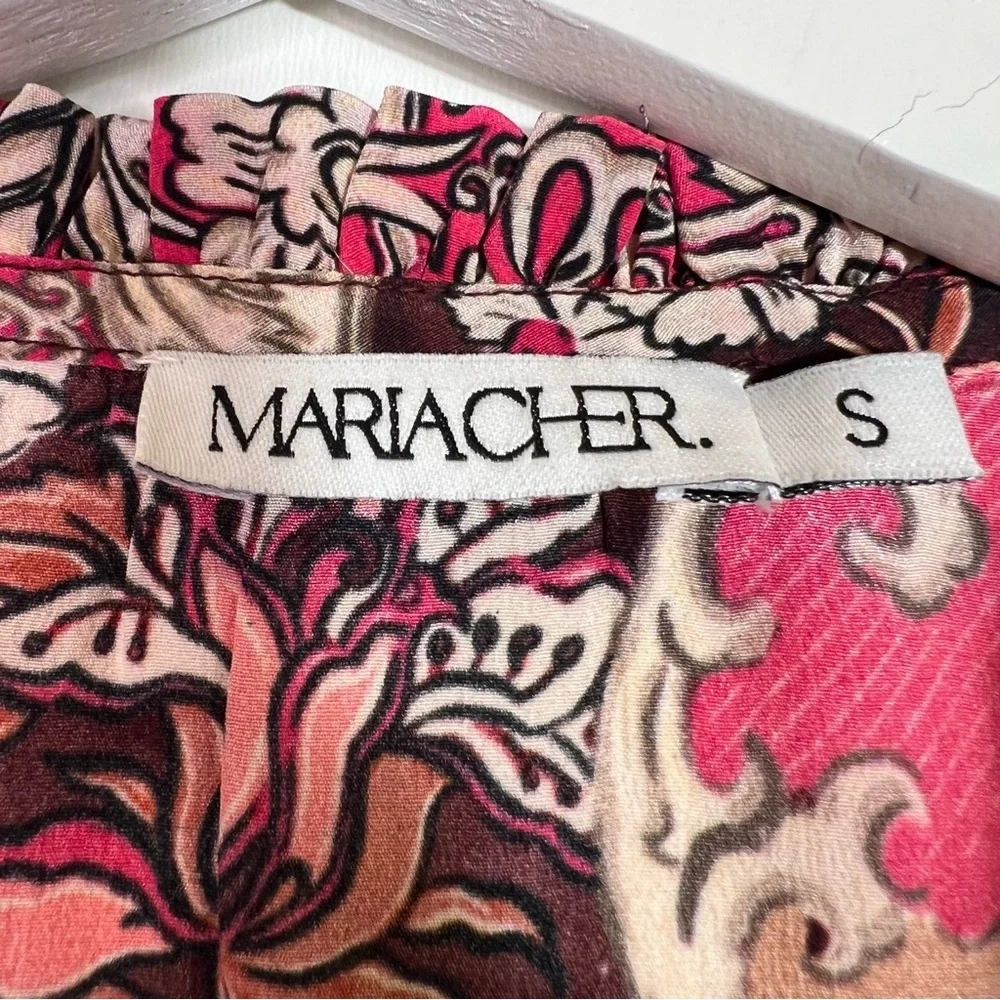 Maria Cher Elena Sleeveless Top in Besalu Pink Size Small - Picture 9 of 12